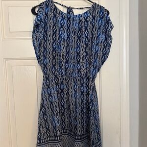 Blue Patterned Dress, The Limited